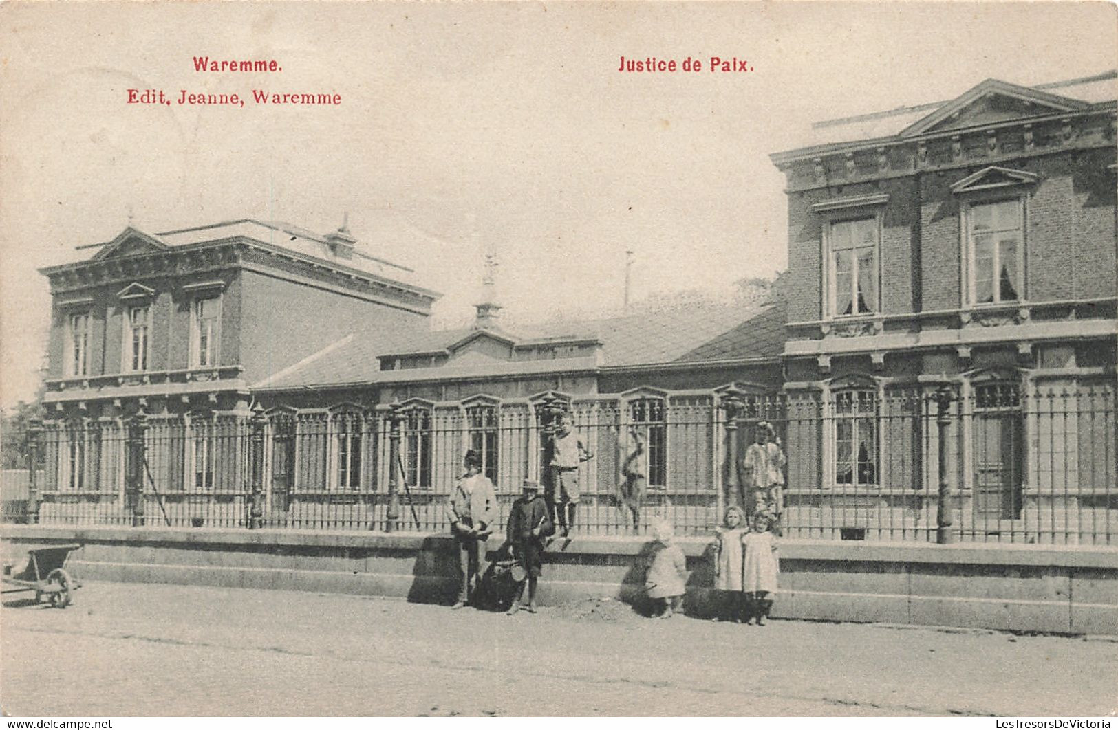 Belgique - Waremme - Justice De Paix - Edit.Jeanne - Animé - Oblitéré Wremme 1909 - Carte Postale Ancienne - Waremme