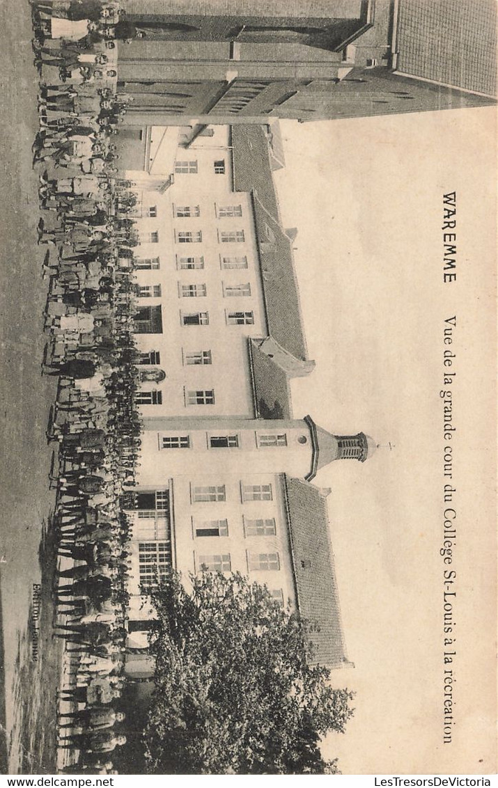 Belgique - Waremme - Vue De La Grande Cour Du Collège Saint Louis à La Récréation - Edit.Jeanne - Carte Postale Ancienne - Waremme