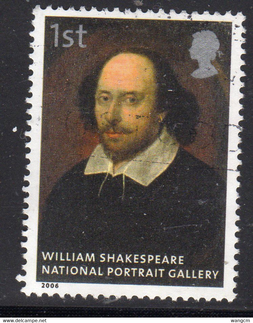GB 2006 SG2647 (1st) Portrait Gallery - William Shakespeare Used - Ecrivains