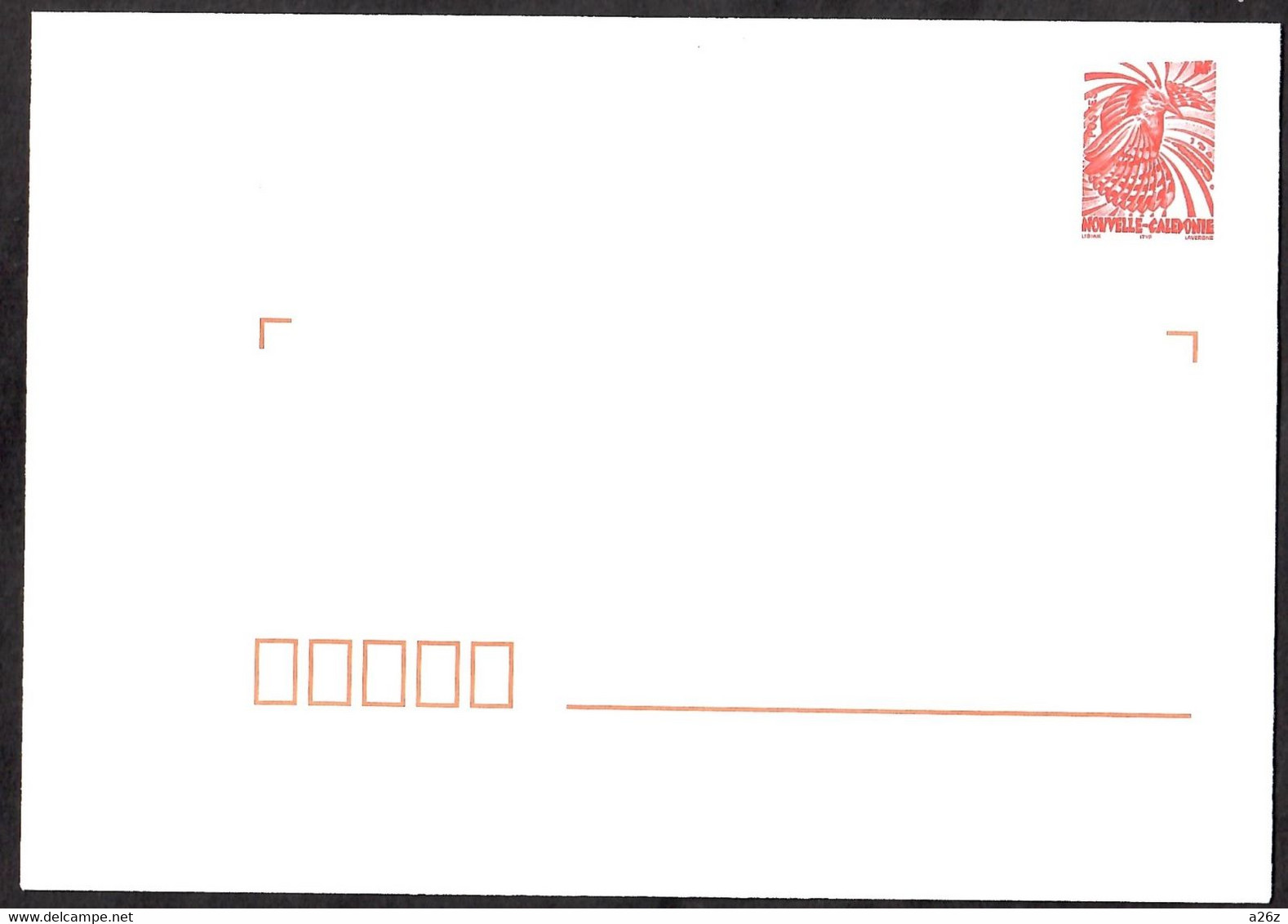 New Caledonia Official 1997 Kagu Bird  No Value Pre-printed Envelope MNH - Interi Postali