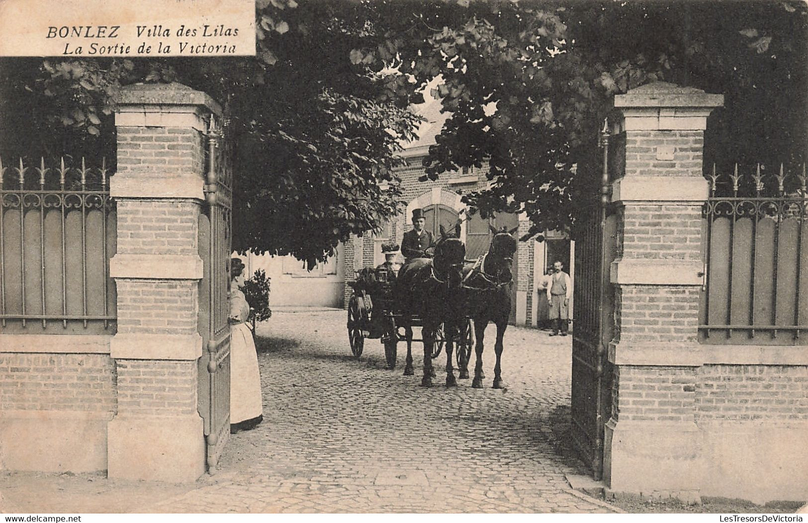 Belgique - Bonlez - Villas Des Lilas - La Sortie De La Victoria - Calèche - Cheval  - Carte Postale Ancienne - Chaumont-Gistoux