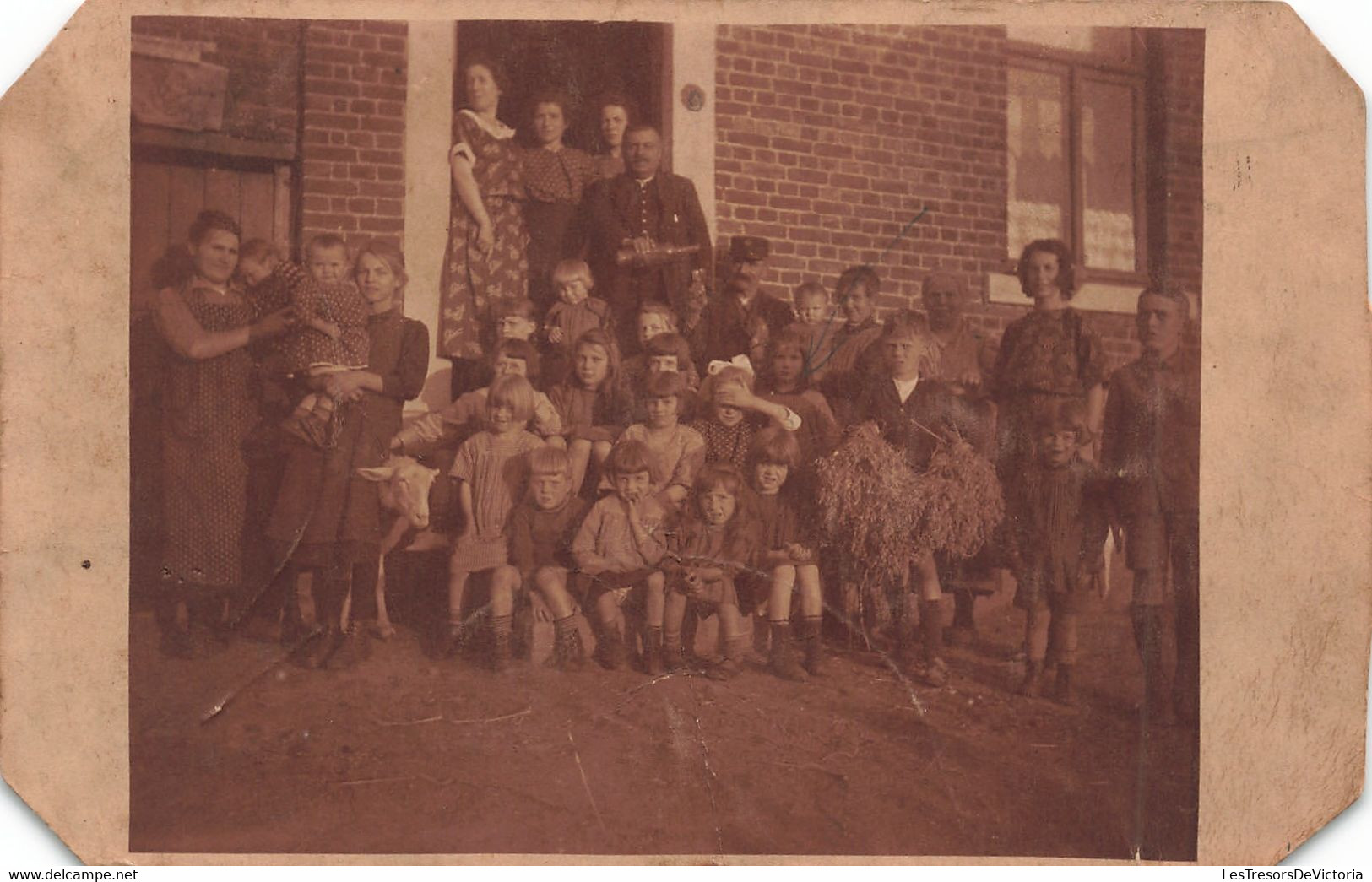 Belgique - Rosoux - Carte Photo - Groupe Enfant Et Adulte - Datée 1924 - Carte Postale Ancienne - Hannut