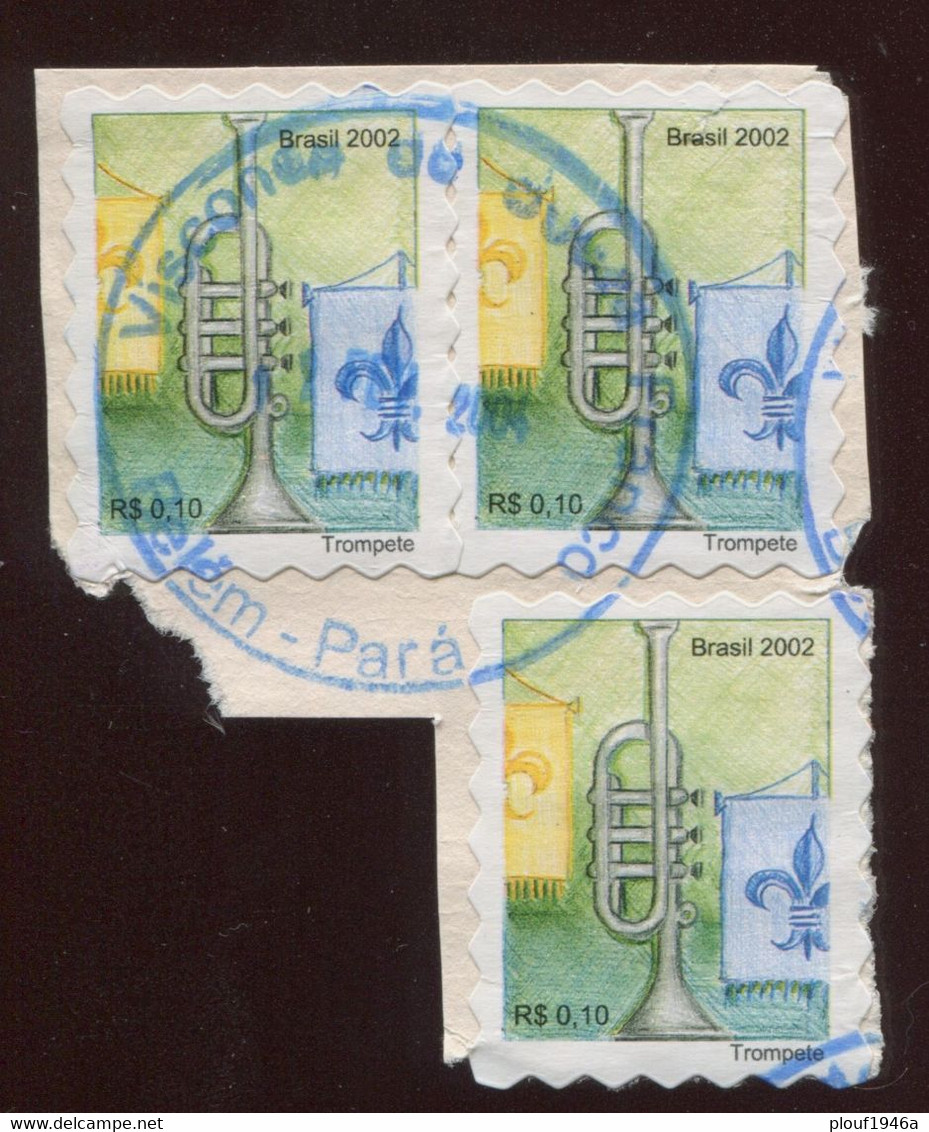 Pays :  74,1 (Brésil)             Yvert Et Tellier N°:  2814 (o) Triple - Used Stamps