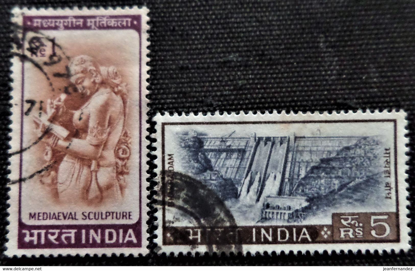 Timbres De L'Inde 1965 -1967 Local Motifs Stampworld N° 400 Et 402 - Usados