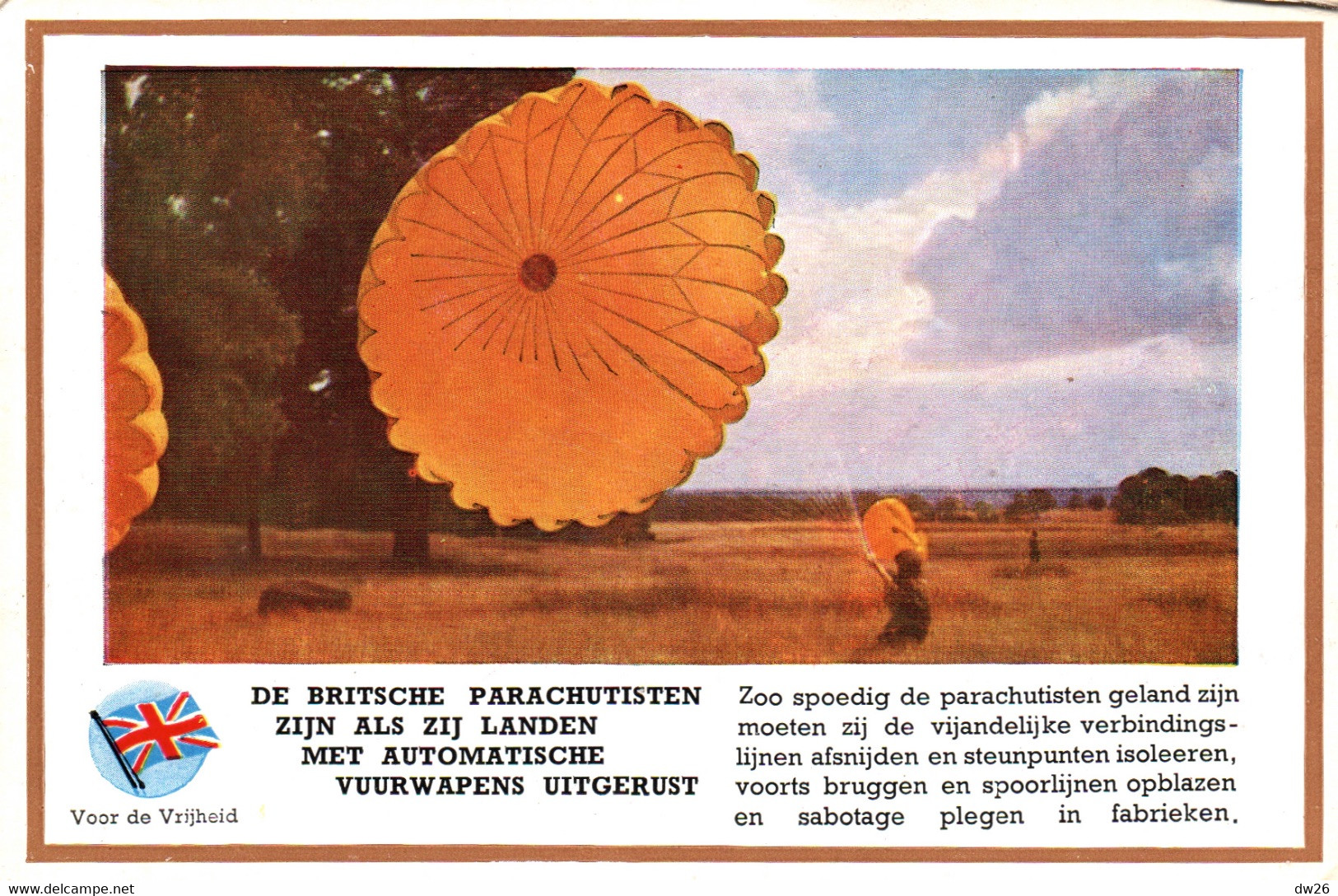 Parachutisme - De Britsche Parachutisten (parachutistes Britanniques, Guerre 1939-1945) Carte Non Circulée - Paracaidismo