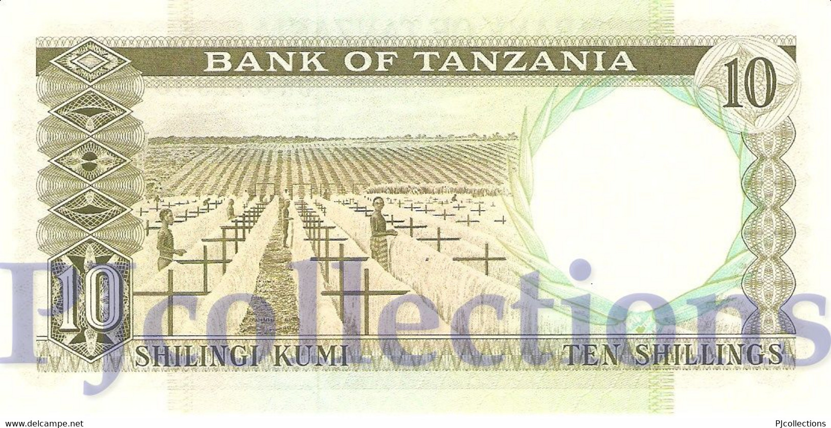TANZANIA 10 SHILLINGS 1966 PICK 2e UNC - Tanzanie