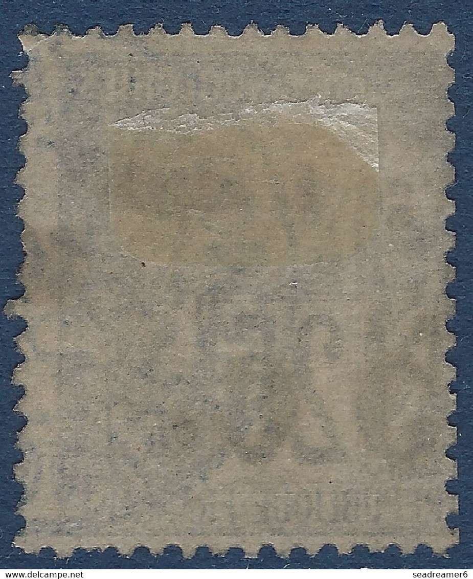 Colonies CONGO N°4c 5c Sur 25c Oblitéré Dateur Bleu De BRAZZAVILLE Variété Surcharge à Cheval "CO" à Droite Très Frais - Used Stamps