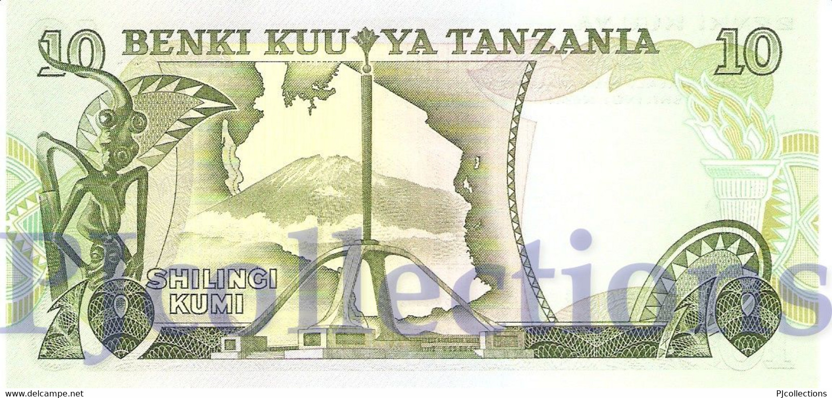 TANZANIA 10 SHILINGI 1978 PICK 6c UNC - Tanzania