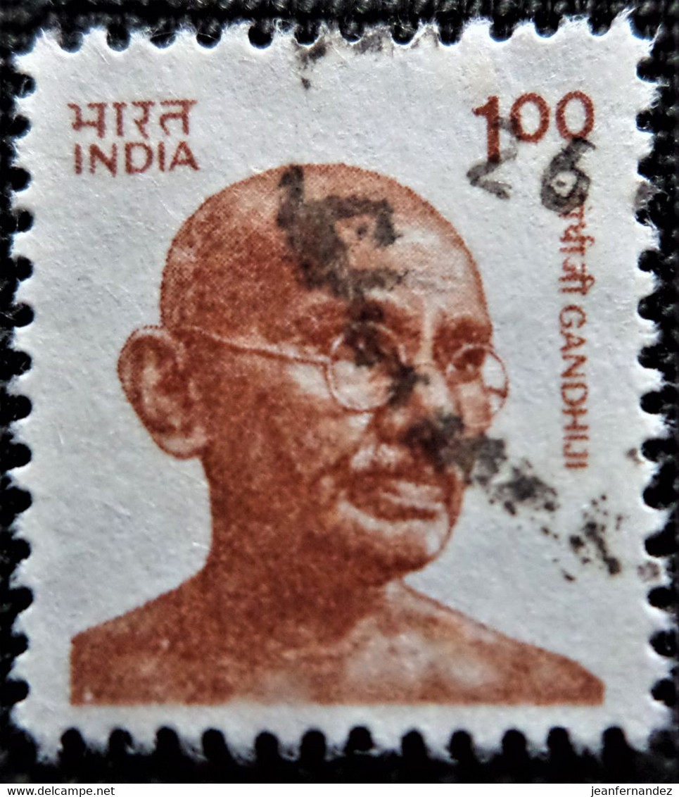 Timbres De L'Inde 1991 Gandhi   Stampworld N° 1290 - Oblitérés