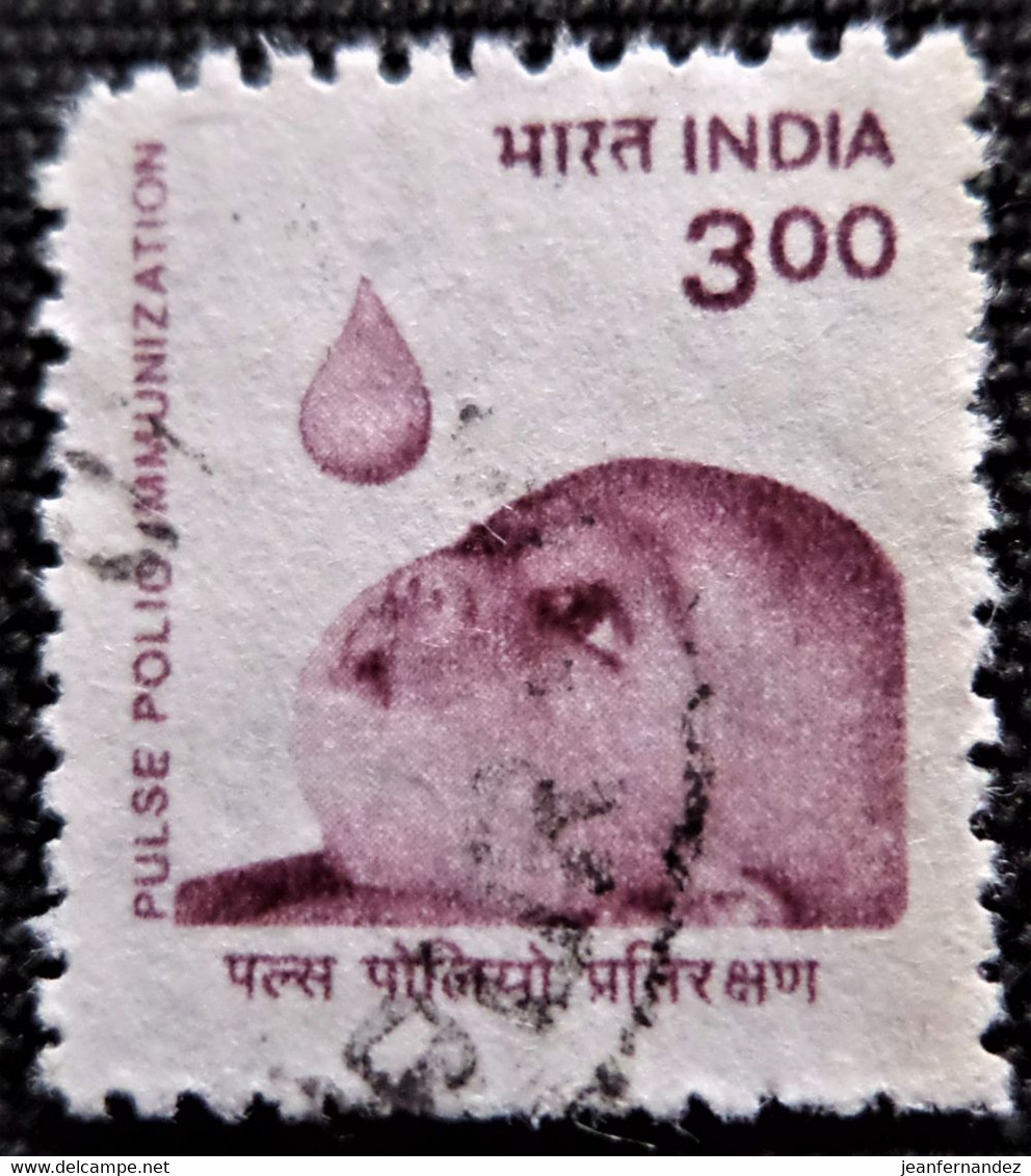 Timbres De L'Inde 1998 Baby And Drop Of Polio Vaccine   Stampworld N° 1650 - Gebruikt