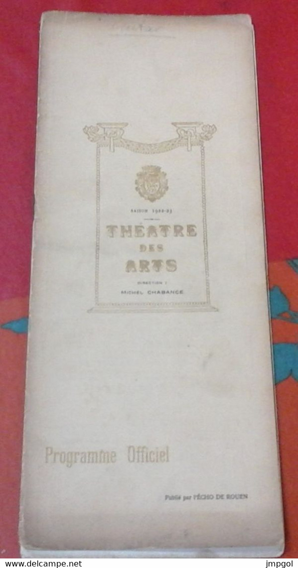 Programme Théâtre Des Arts Rouen Saison 1922-1923 Antar Chekri Ganem Gabriel Dupont Mm. Leridon Vallorès Andrée Cortot - Programmes
