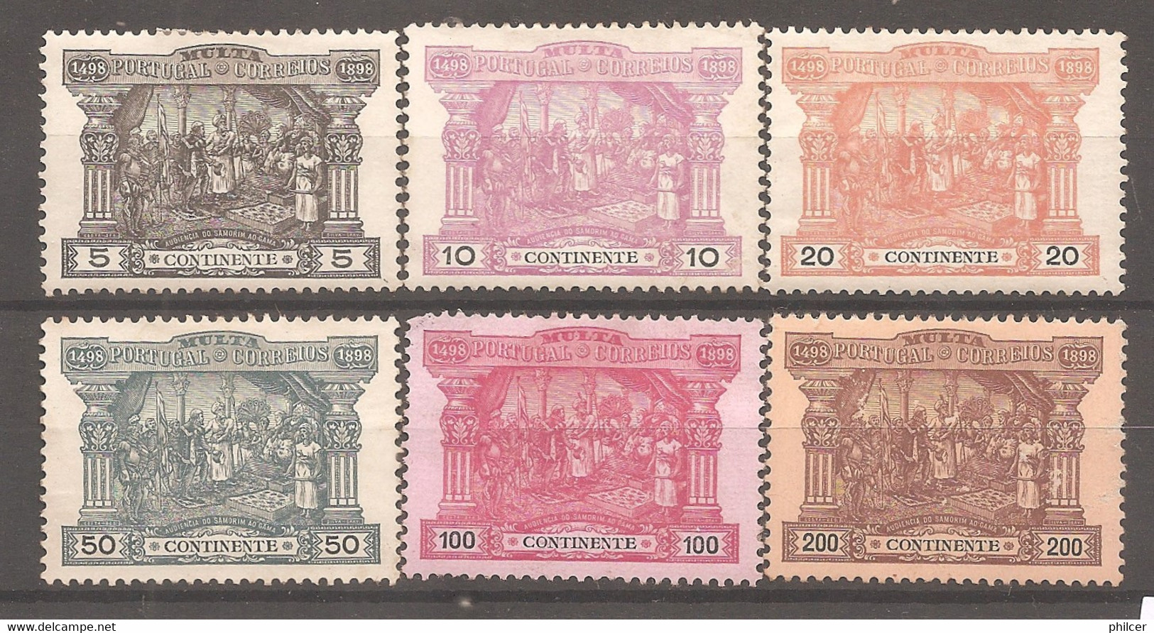 Portugal, 1898, # 1/6, Porteado, MH And MNG - Unused Stamps