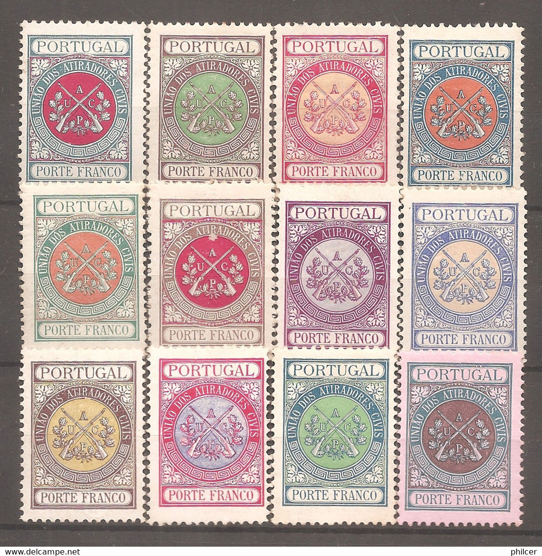 Portugal, 1899, # 1/12, Porte Franco, MH - Unused Stamps
