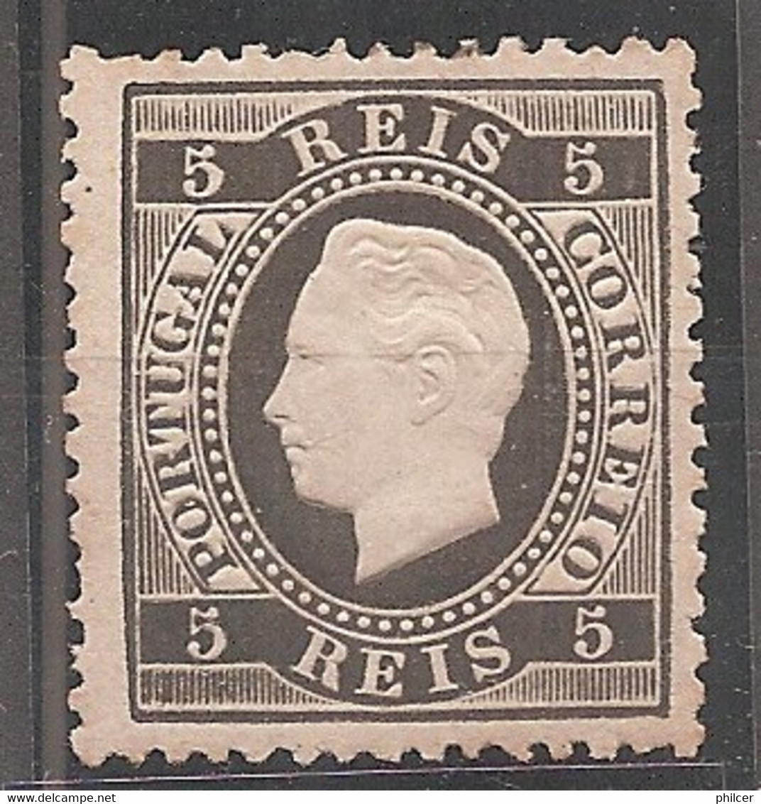 Portugal, 1870/6, # 36 Dent. 12 3/4, Tipo VI, MH - Nuovi