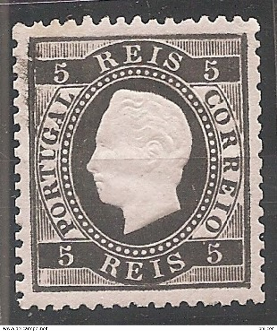 Portugal, 1870/6, # 36g Dent. 12 3/4, Tipo VIII, MNG - Unused Stamps