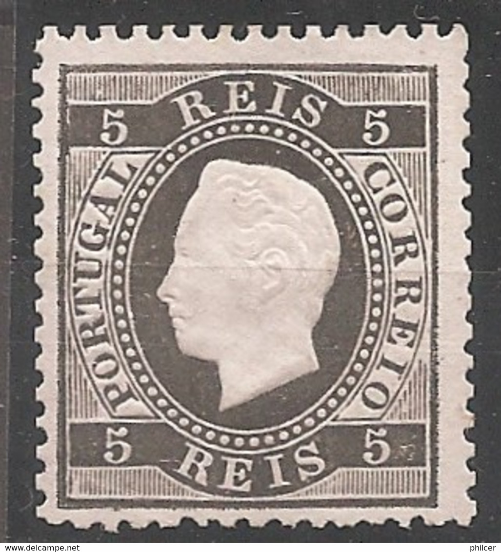 Portugal, 1870/6, # 36 Dent. 12 1/2, Tipo I, MNG - Ungebraucht