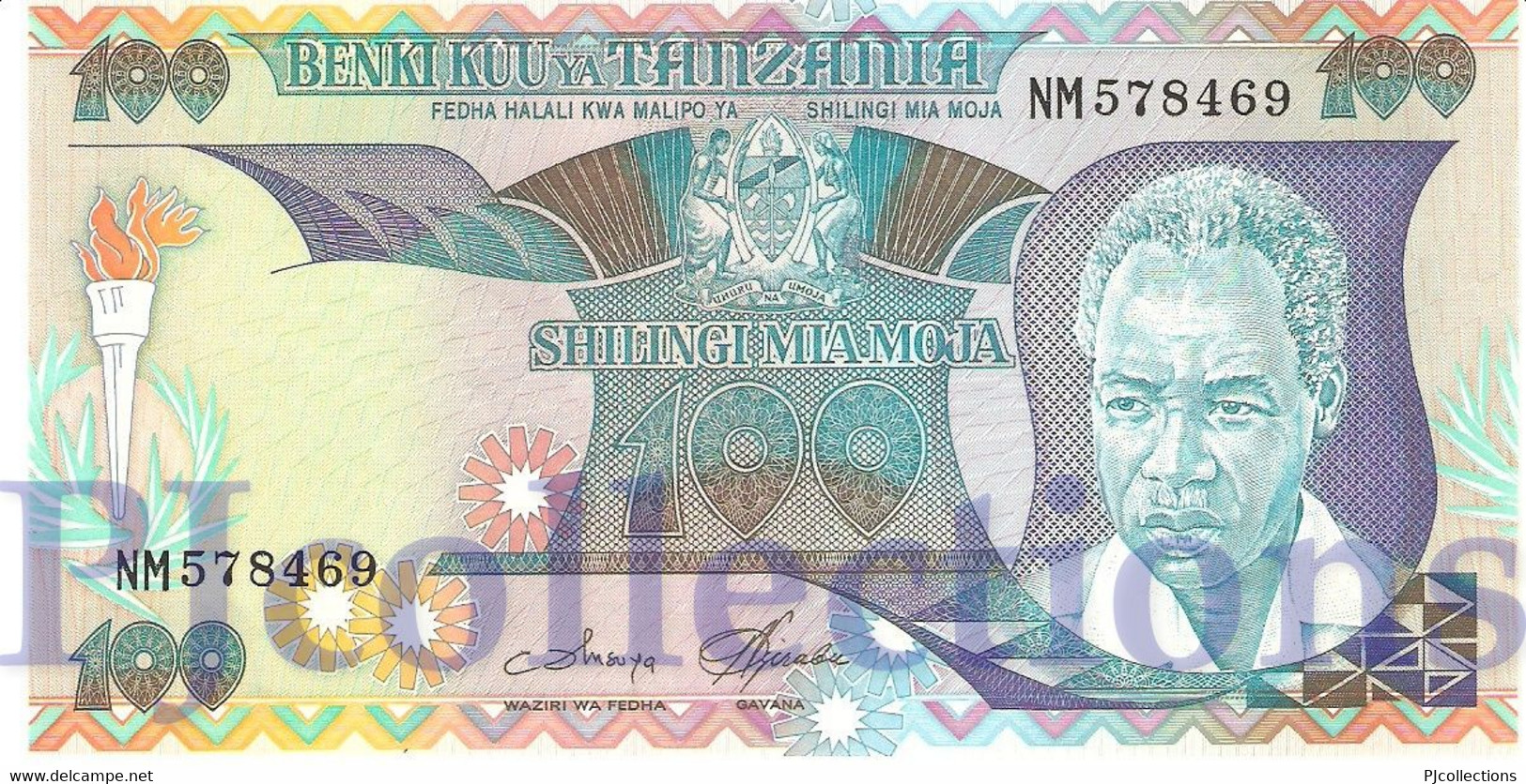 TANZANIA 100 SHILINGI 1986 PICK 14a UNC - Tanzania