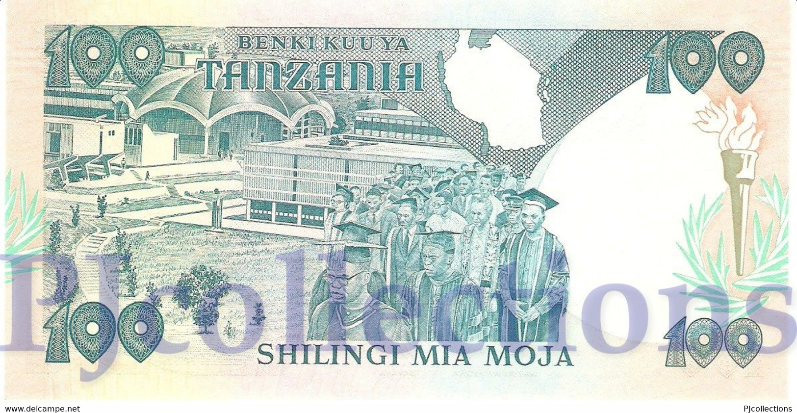 TANZANIA 100 SHILINGI 1986 PICK 14a UNC - Tansania