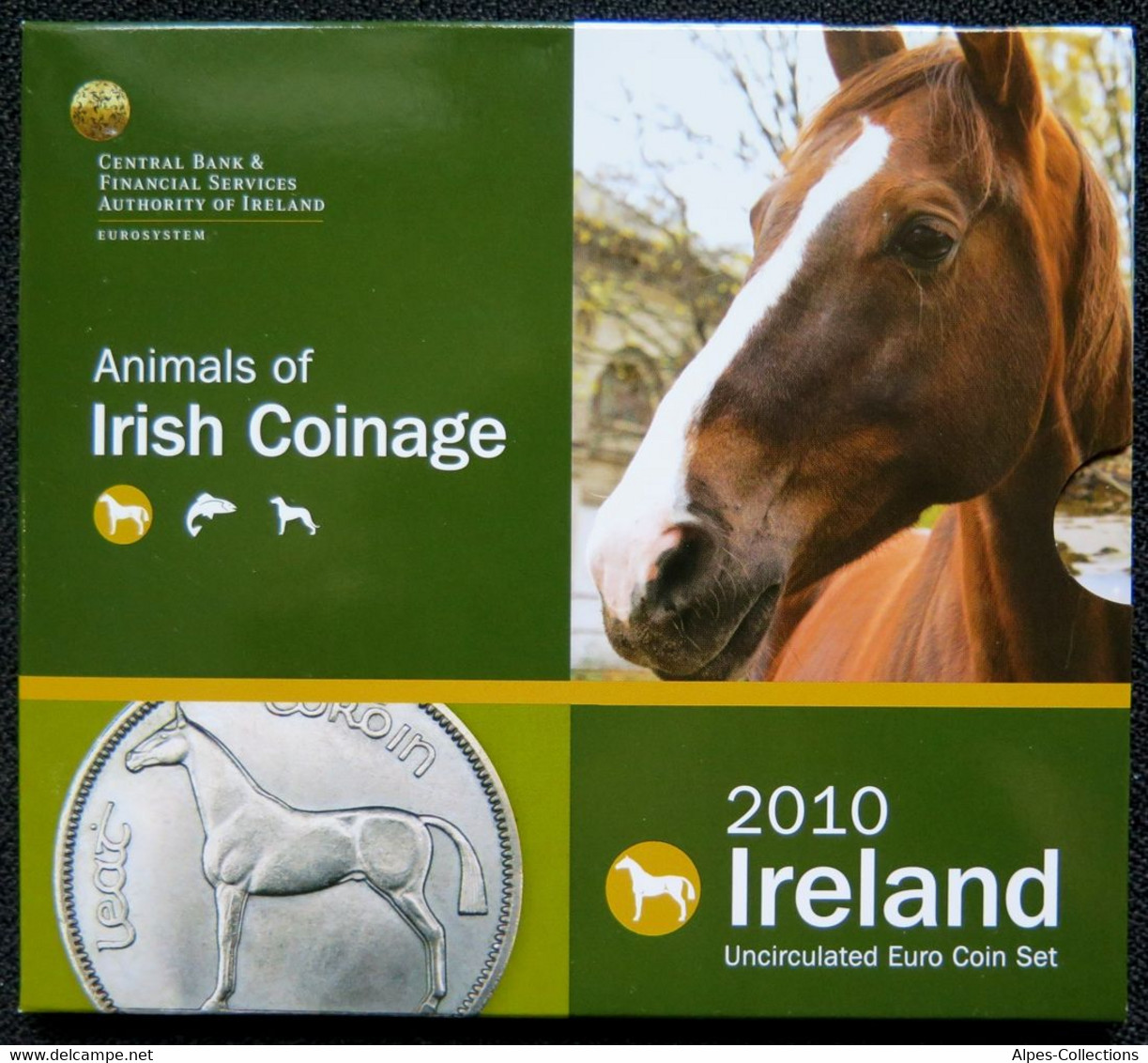 IRX2010.1 - COFFRET BU IRLANDE - 2010 - 1 Cent à 2 Euros - Terre Des Chevaux - Ierland