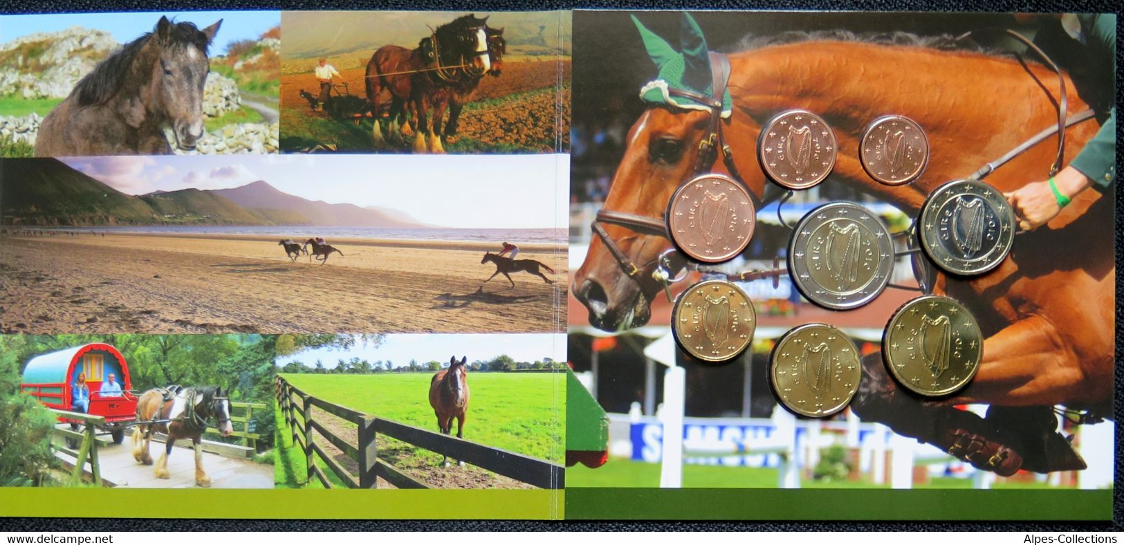 IRX2010.1 - COFFRET BU IRLANDE - 2010 - 1 Cent à 2 Euros - Terre Des Chevaux - Ierland