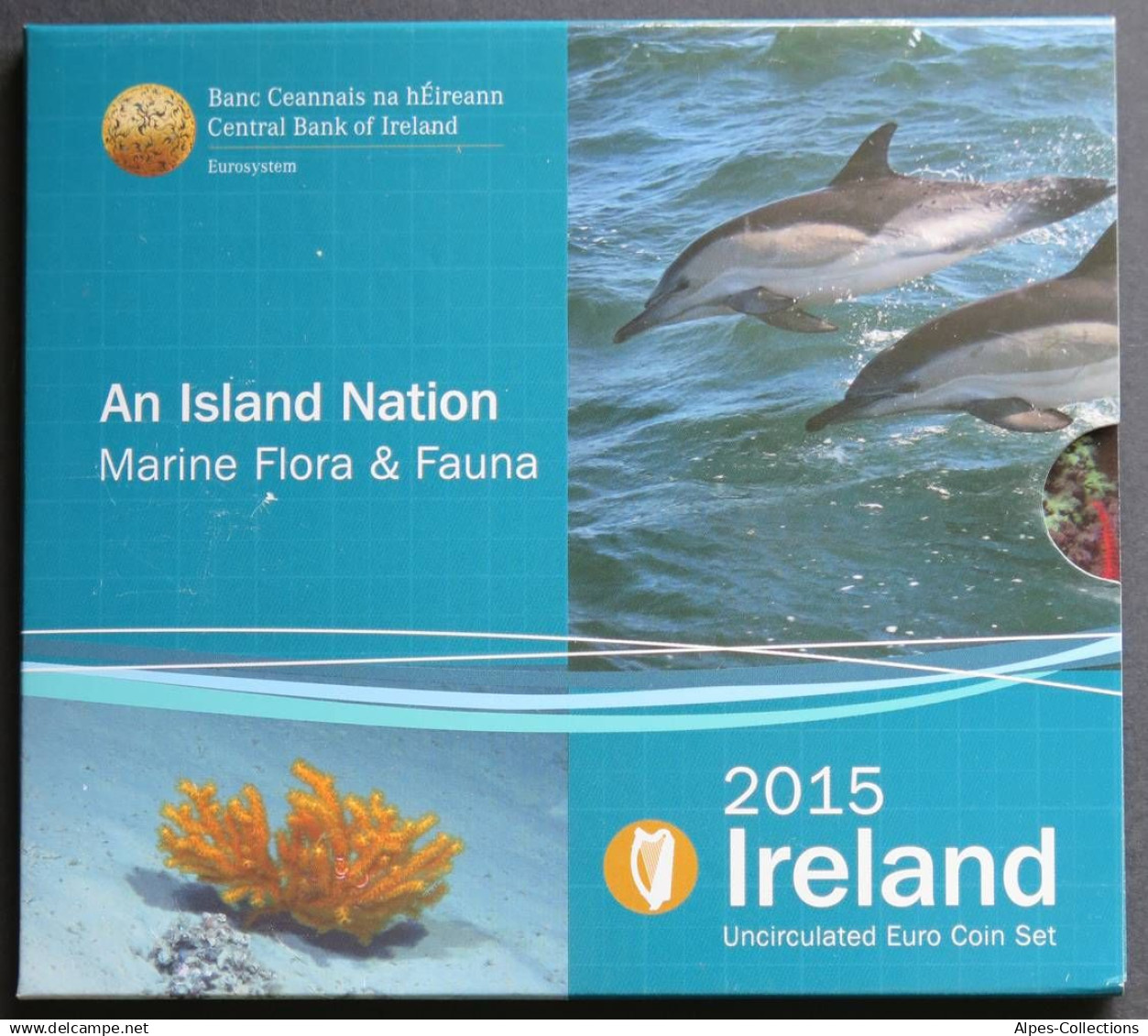 IRX2015.1 - COFFRET BU IRLANDE - 2015 - 1 Cent à 2 Euros - Flore Et Faune Marine - Ierland