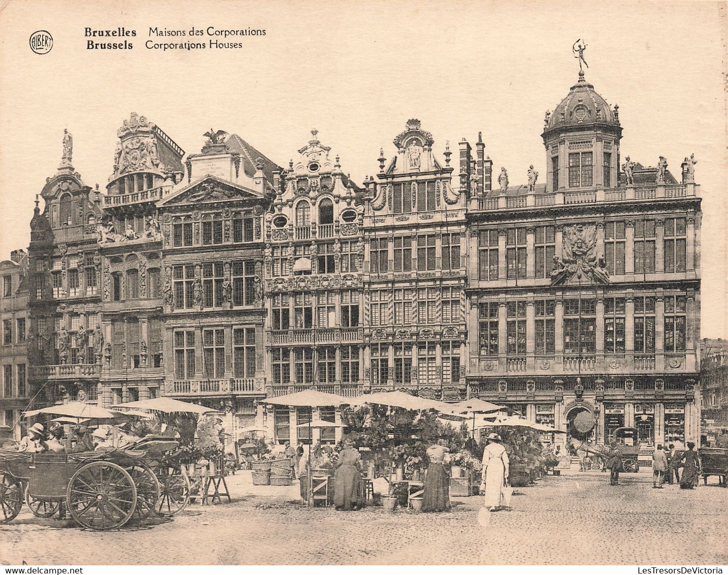 Grand Format - Bruxelles - Maison Des Corporations - Edit. Albert - Dim. 17.7/13.7 Cm - Animé - Carte Postale Ancienne - Antwerpen