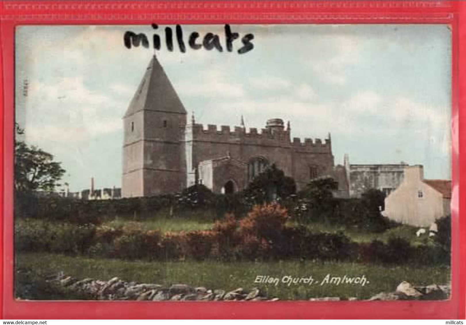 ANGLESEY  AMLWCH    ELLAN CHURCH   Pu 1908  SO POSTMARK - Anglesey