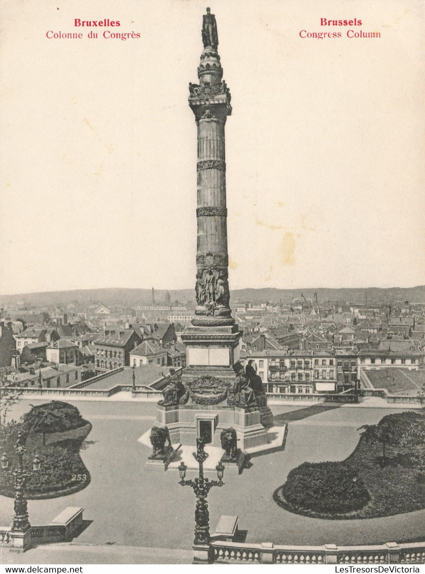 Grand Format - Bruxelles - Colonne Du Congès - Dim.17.8/13.7 Cm - Carte Postale Ancienne - Bruxelles-ville