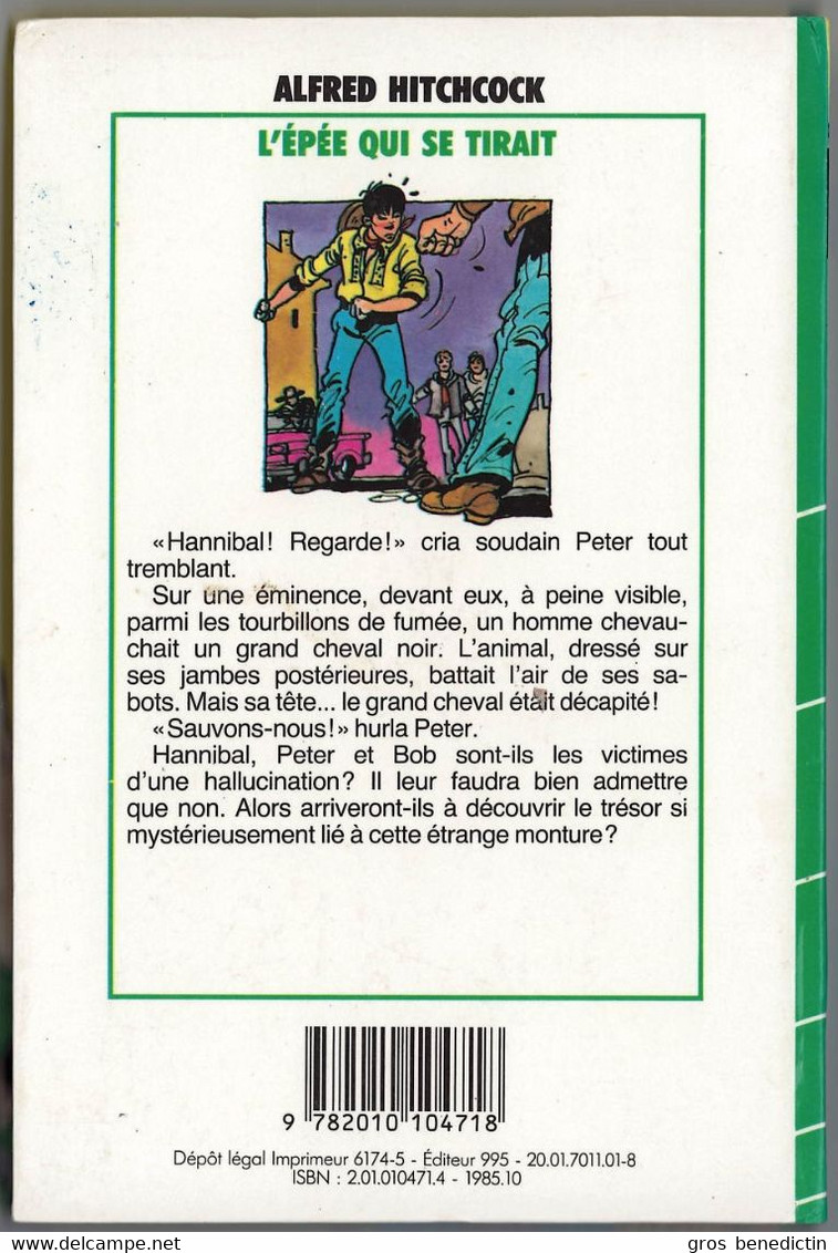 Hachette - Bibliothèque Verte - Hitchcock - Les Trois Jeunes Détectives - "L'épée Qui Se Tirait" - 1985 - #Ben&Hitch - Biblioteca Verde