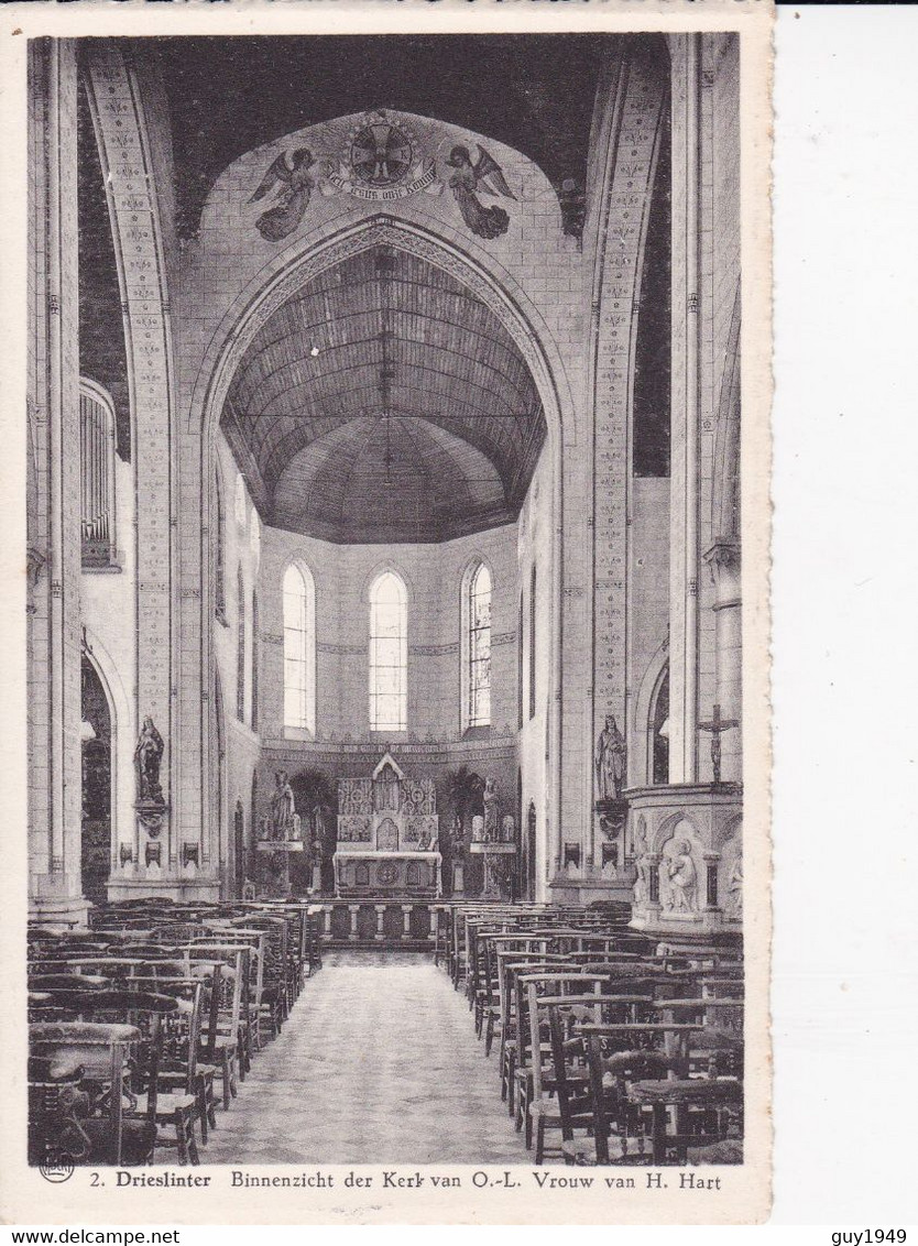 DRIESLINTER  BINNENZICHT V/D KERK VAN O.L.V  VAN HET H.HART - Linter