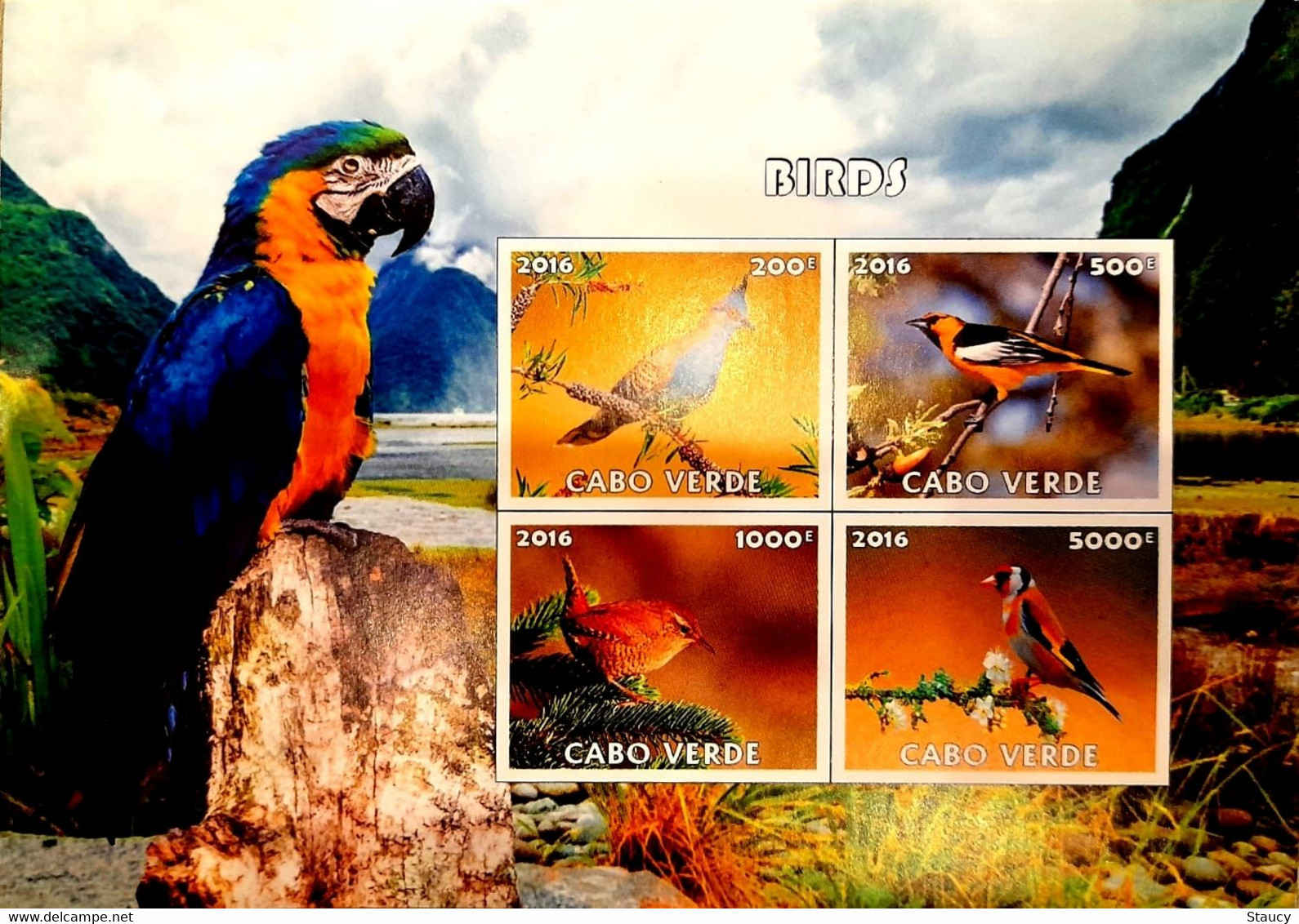 CAPE VERDE 2016 BIRDS (PRIVATE ISSUE) IMPERF STAMP S/S MNH As Per Scan - Cap Vert