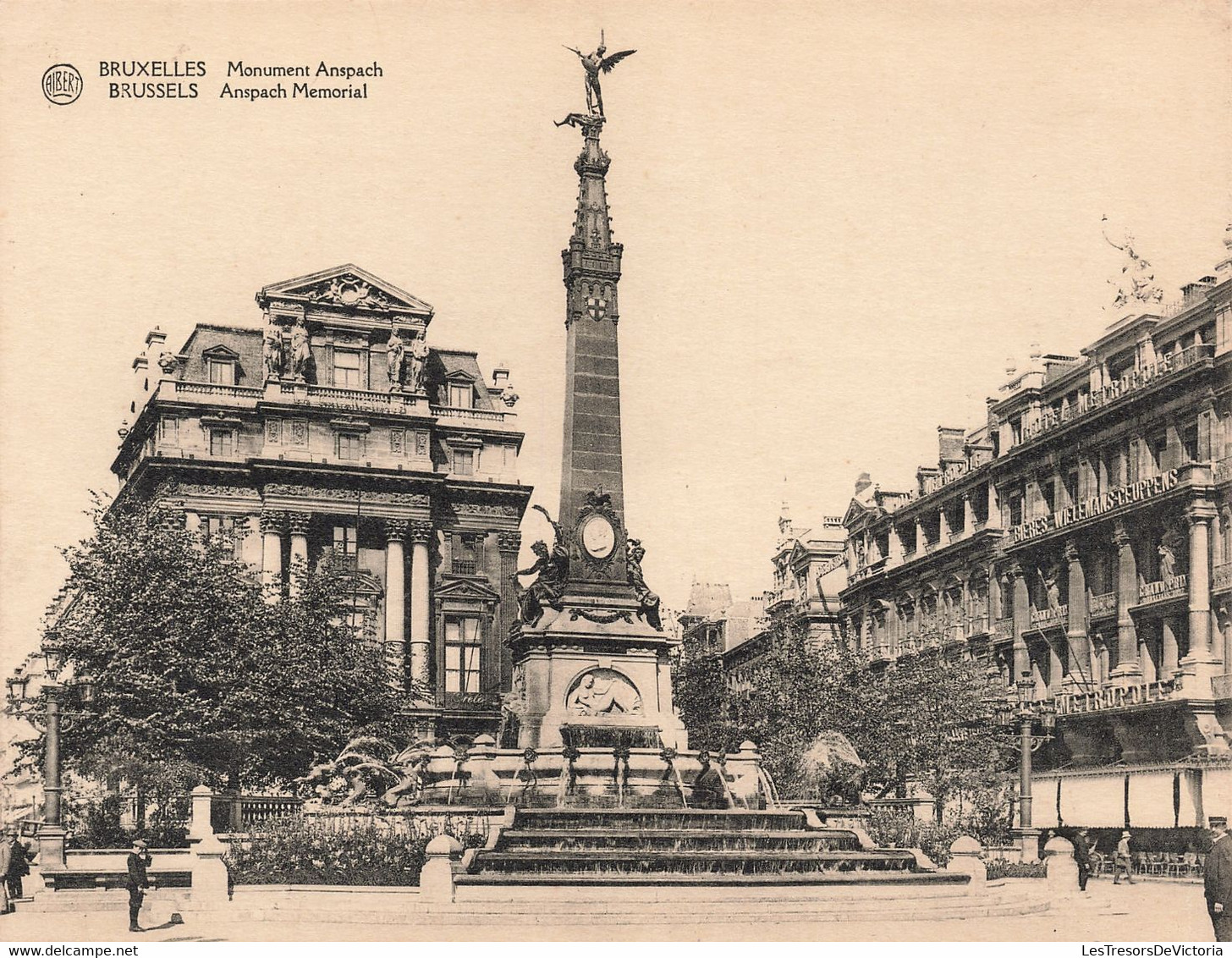 Grand Format - Bruxelles - Monument Anspach - Edit. Albert - Dim.17.8/13.5 Cm - Carte Postale Ancienne - Brussel (Stad)