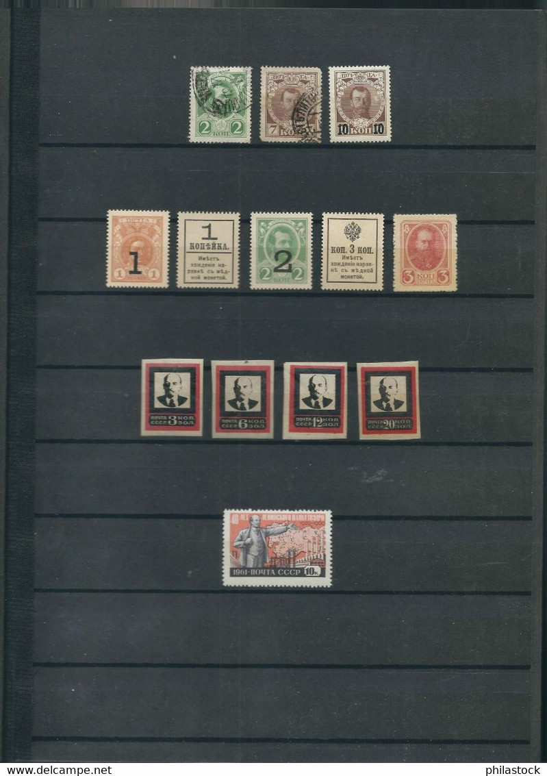 RUSSIE Lot Timbres & BF à 95 % ** + Qq Divers & Documents Dans Un Trés Bel Album - Collections