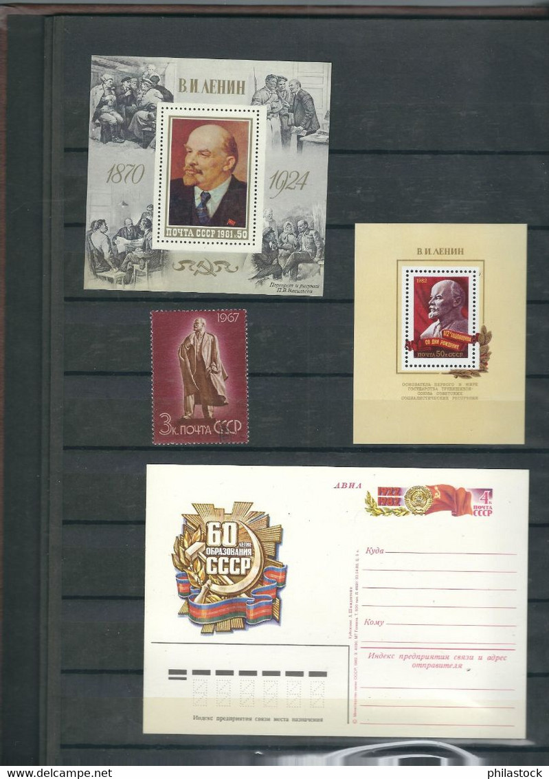 RUSSIE Lot Timbres & BF à 95 % ** + Qq Divers & Documents Dans Un Trés Bel Album - Collections