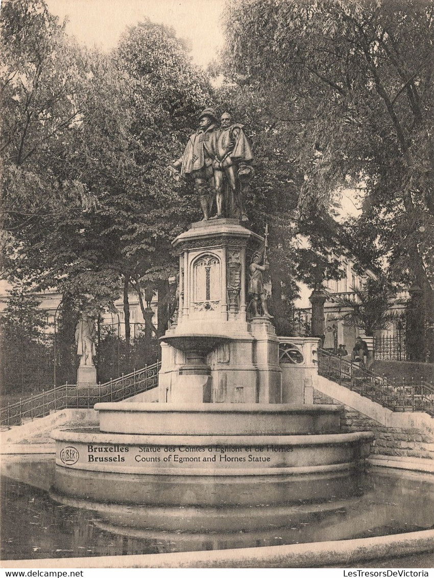 Grand Format - Bruxelles - Statue Des Contes D'Egmont Et De Hornes - Dim.17.8/13.5 Cm - Carte Postale Ancienne - Brussels (City)