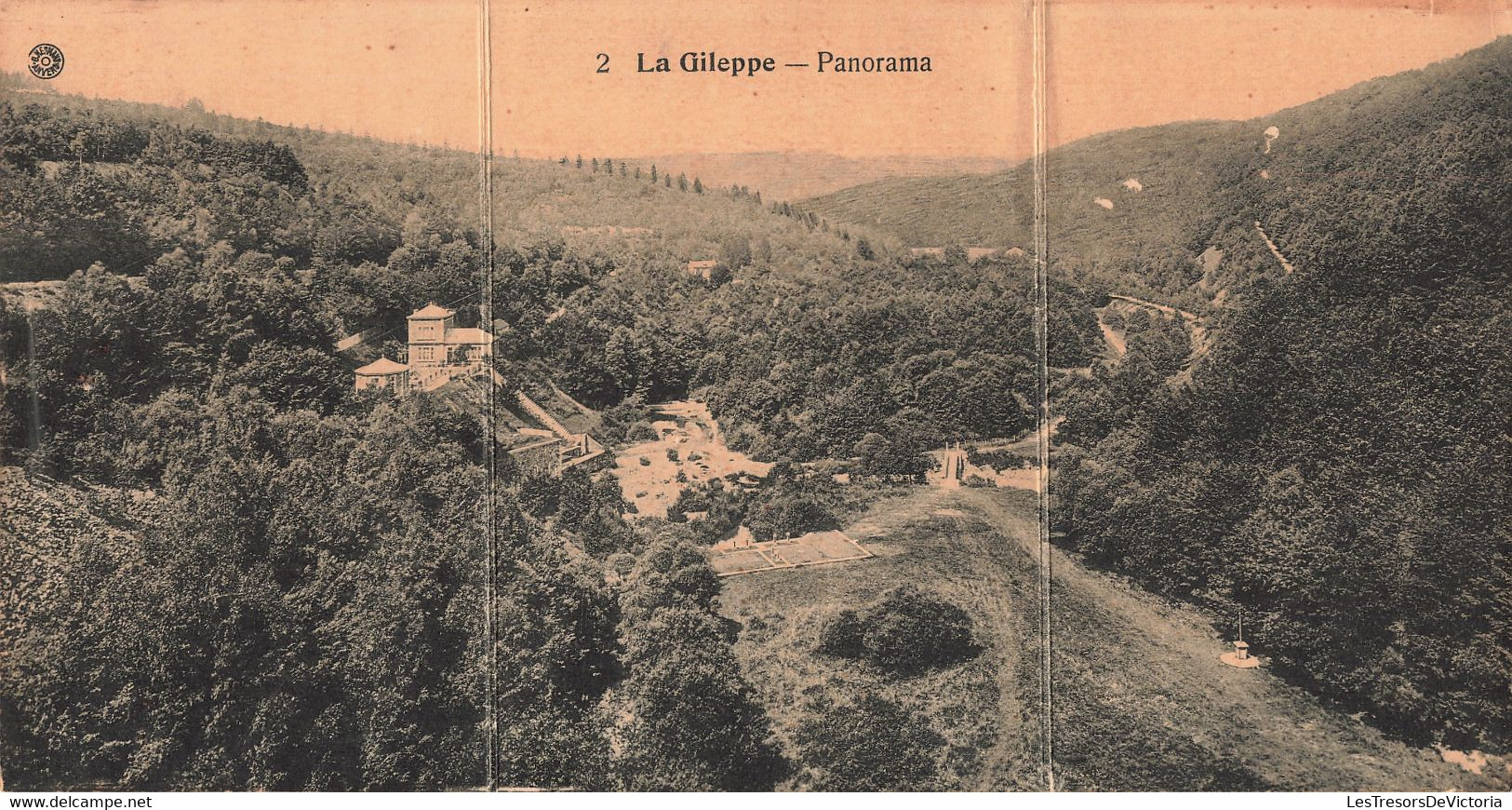 Panoramique - La Gileppe - Panorama - Edit. G. Hermans - Imp. Drukxerk - Dim.26/12 Cm - Carte Postale Ancienne - Verviers