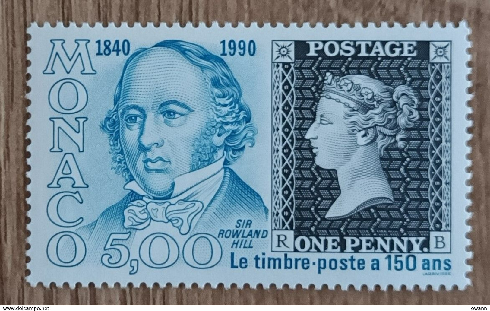 MONACO - YT N°1719 - Emission Du Premier Timbre Poste / Black Penny - 1990 - Neuf - Ongebruikt