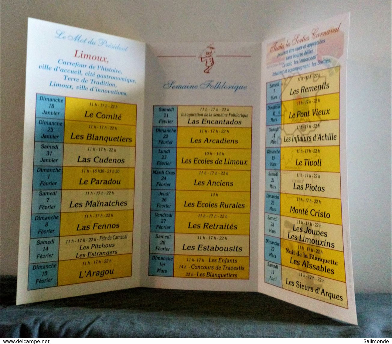 Limoux - Aude - Carnaval 1998 - Programmes