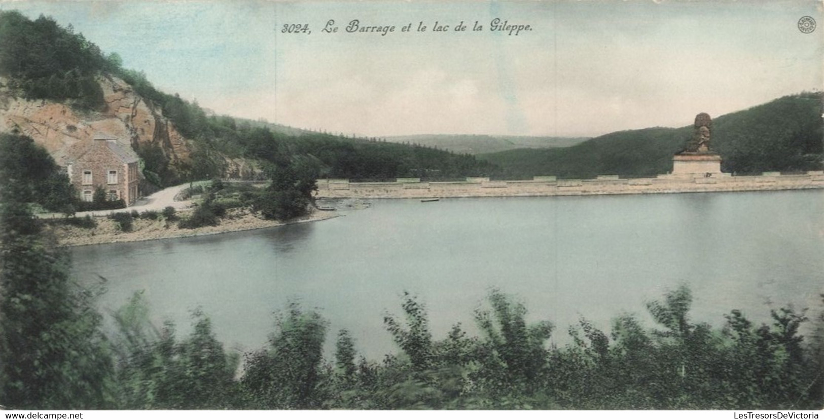 Panoramique - Verviers - Le Barrage Et Le Lac De La Gileppe - Colorisé - Dim.27.5/14 Cm - Carte Postale Ancienne - Verviers