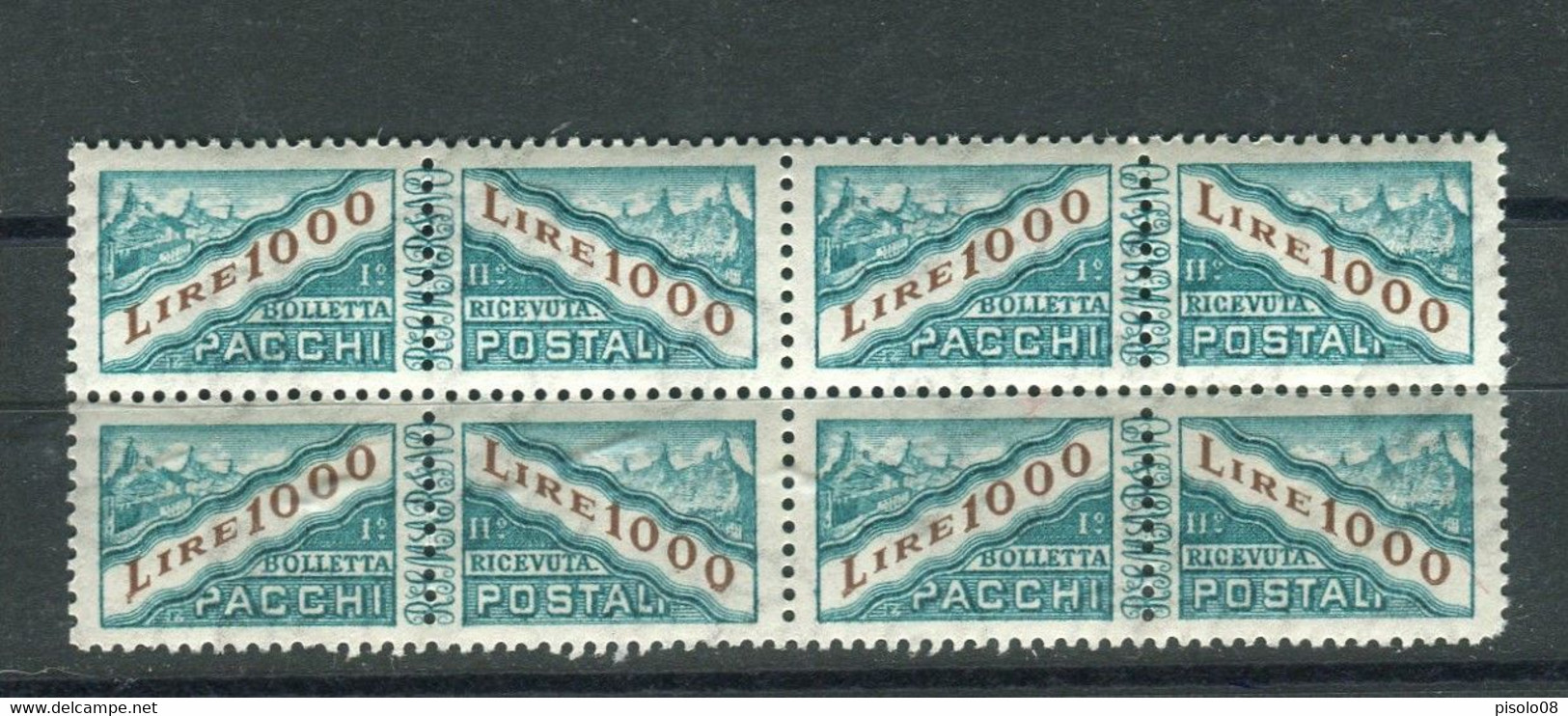 SAN MARINO 1965 PACCHI POSTALI L. 1000 QUARTINA ** MNH - Pacchi Postali