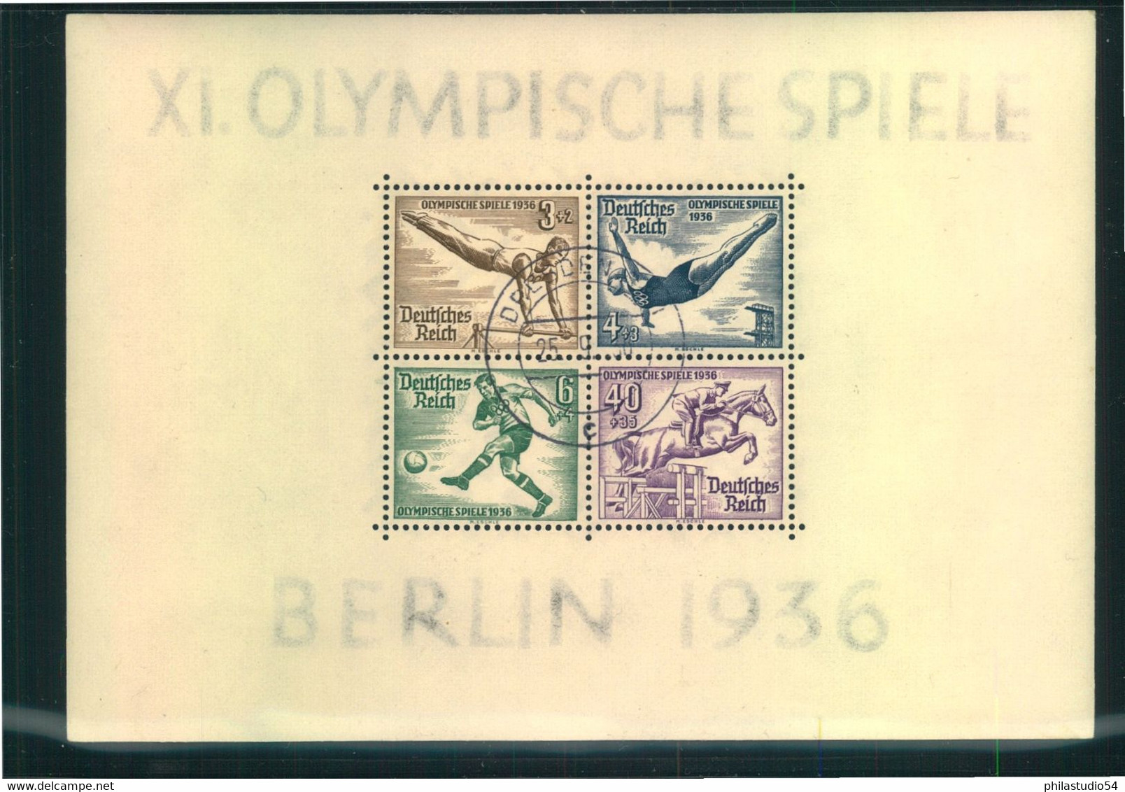 1936, Okypia Blockpaar Mit Sonderstempel Von KIEL (Segeln) Und Tagesstempel "DRESDEN - Zomer 1936: Berlijn