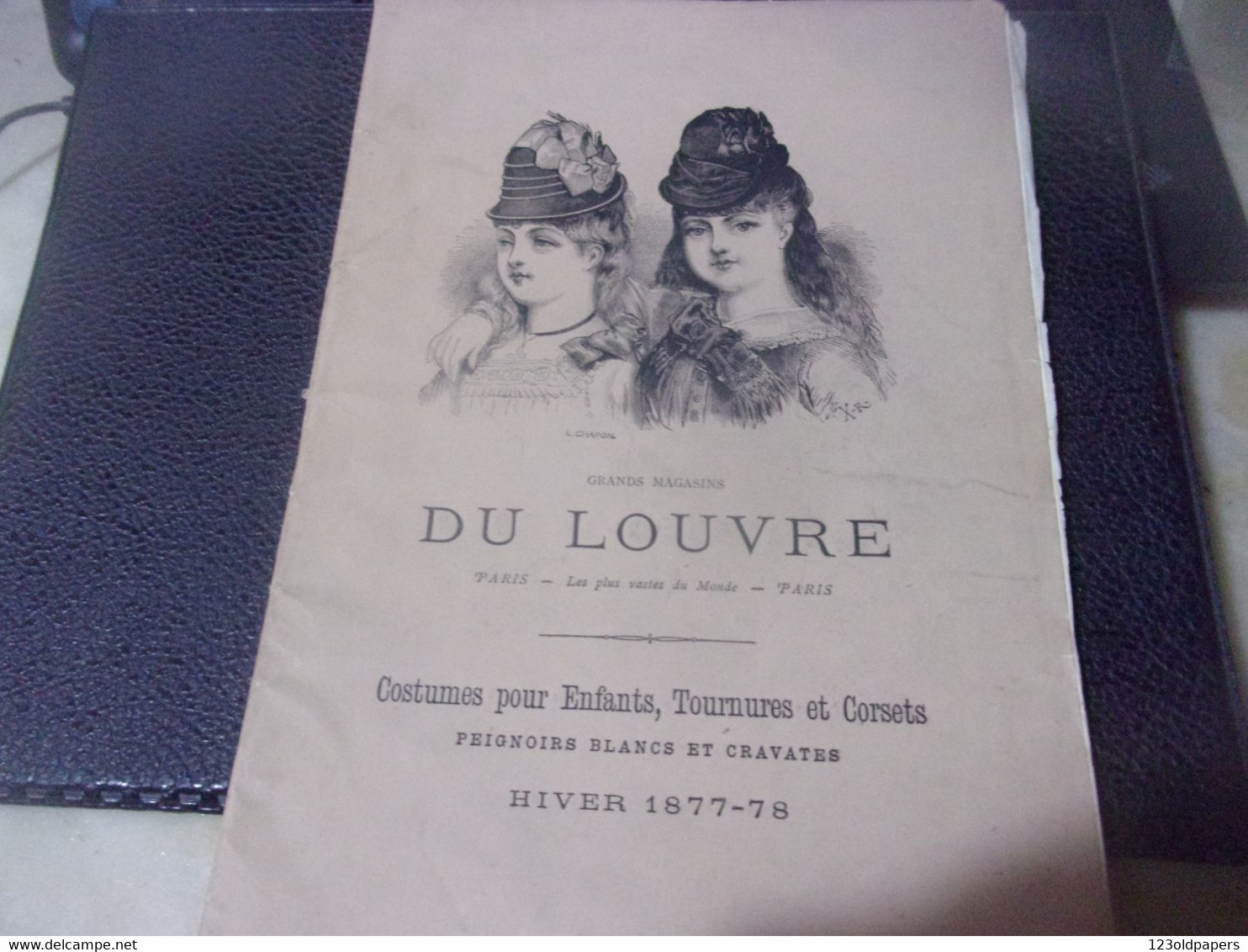 ♥️ RARE 1877/78  HIVER  Catalogue Grands Magasins Du Louvre Paris COSTUMES ENFANTS CORSETS CRAVATES PEIGNOIRS - 1800 – 1899