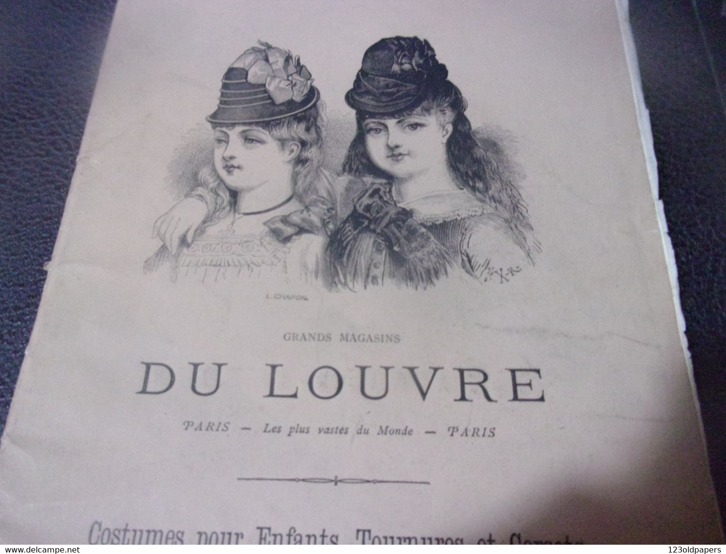 ♥️ RARE 1877/78  HIVER  Catalogue Grands Magasins Du Louvre Paris COSTUMES ENFANTS CORSETS CRAVATES PEIGNOIRS - 1800 – 1899