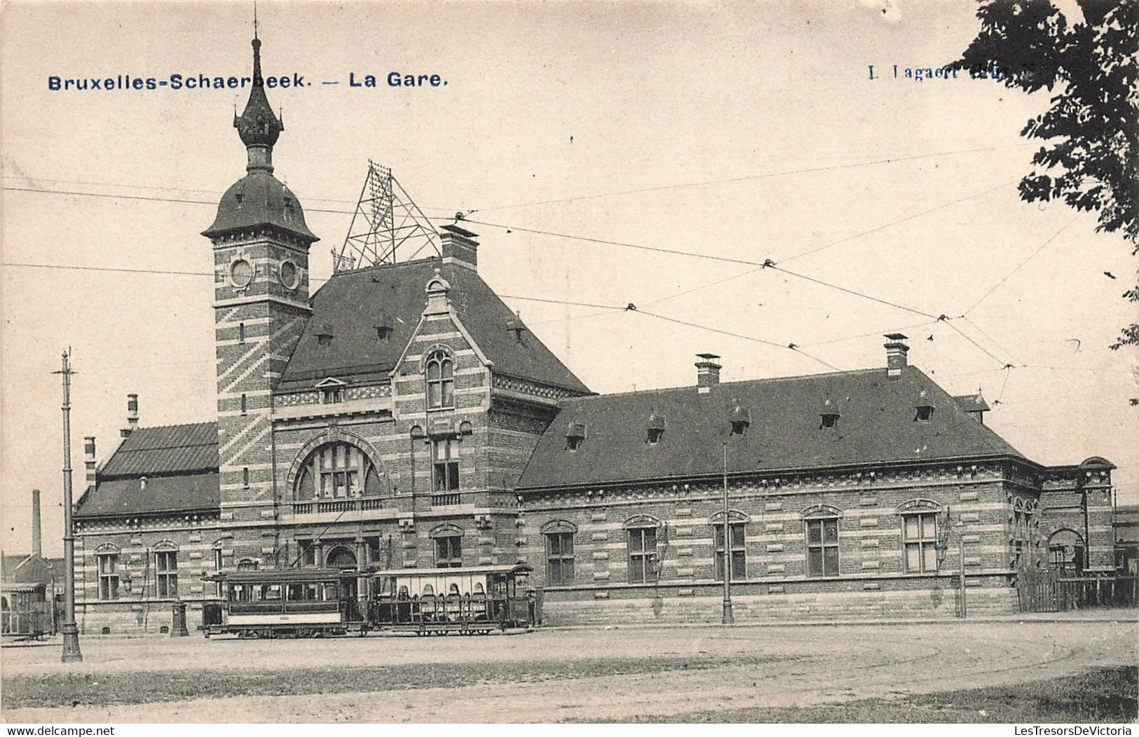 Belgique -Schaerbeek - La Gare - Tram - Carte Postale Ancienne - Schaerbeek - Schaarbeek