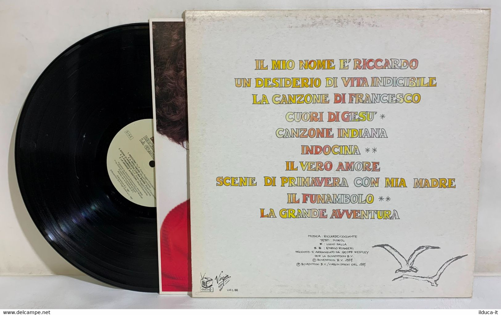 I111137 LP 33 Giri - Riccardo Cocciante - La Grande Avventura - Virgin 1987 - Sonstige - Italienische Musik
