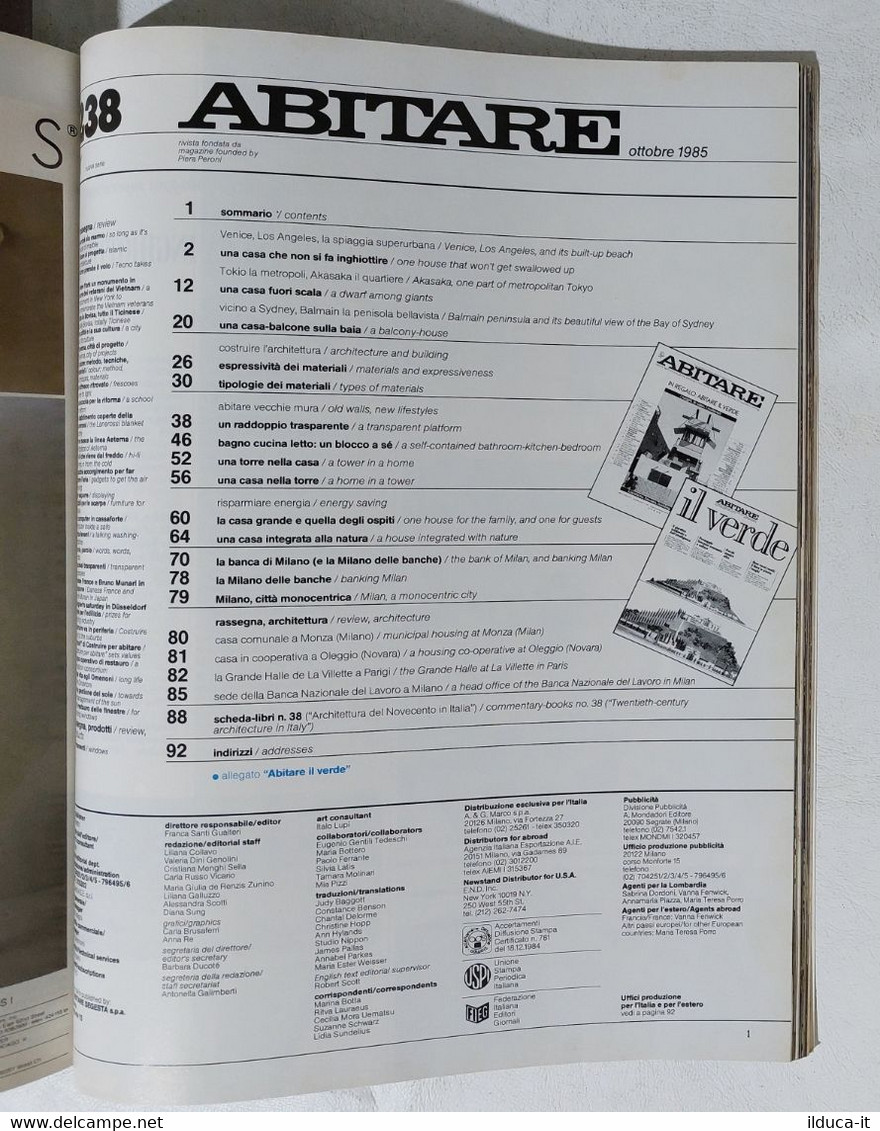17233 ABITARE 1985 N. 238 - Venezia / Alaska / Sydney + Allegato Il Verde - Casa, Giardino, Cucina