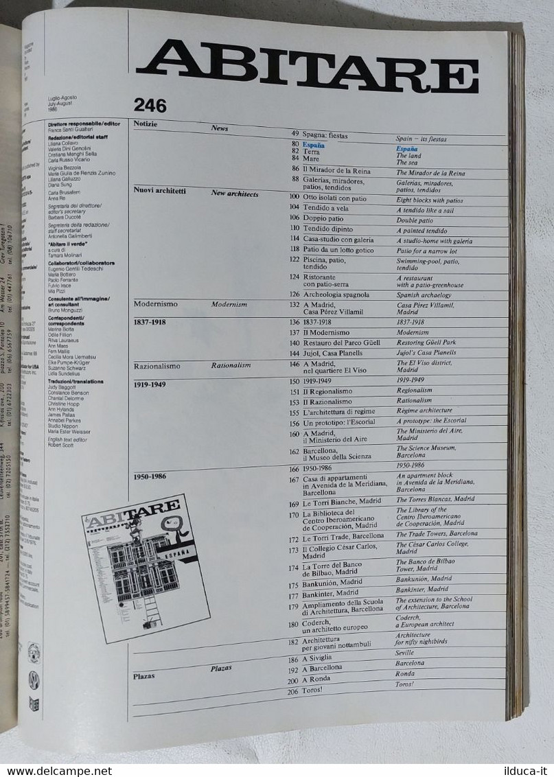 17253 ABITARE 1986 N. 246 - Spagna - Casa, Giardino, Cucina