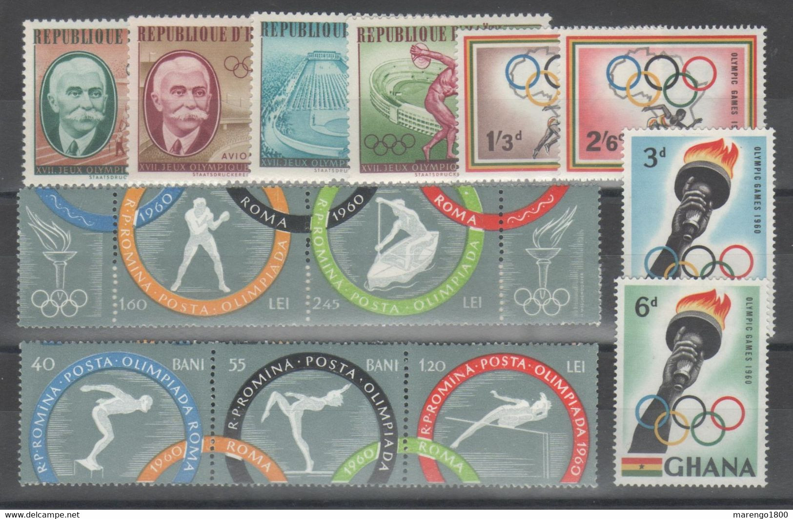 Olimpiadi Roma 1960 - Piccolo Lotto ** - Promo           (g9124) - Vrac (max 999 Timbres)