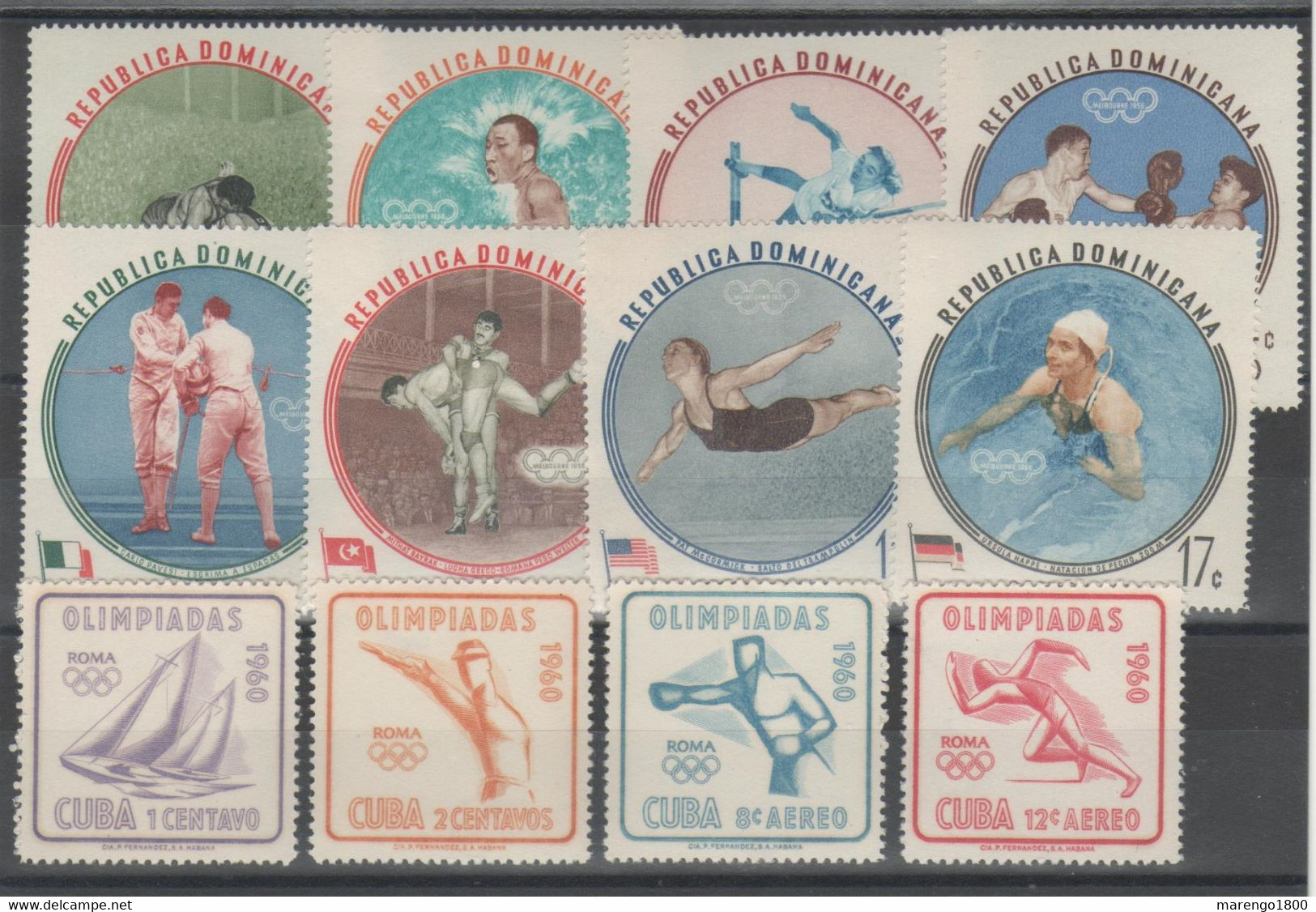 Olimpiadi Roma 1960 - Piccolo Lotto ** - Promo           (g9127) - Vrac (max 999 Timbres)