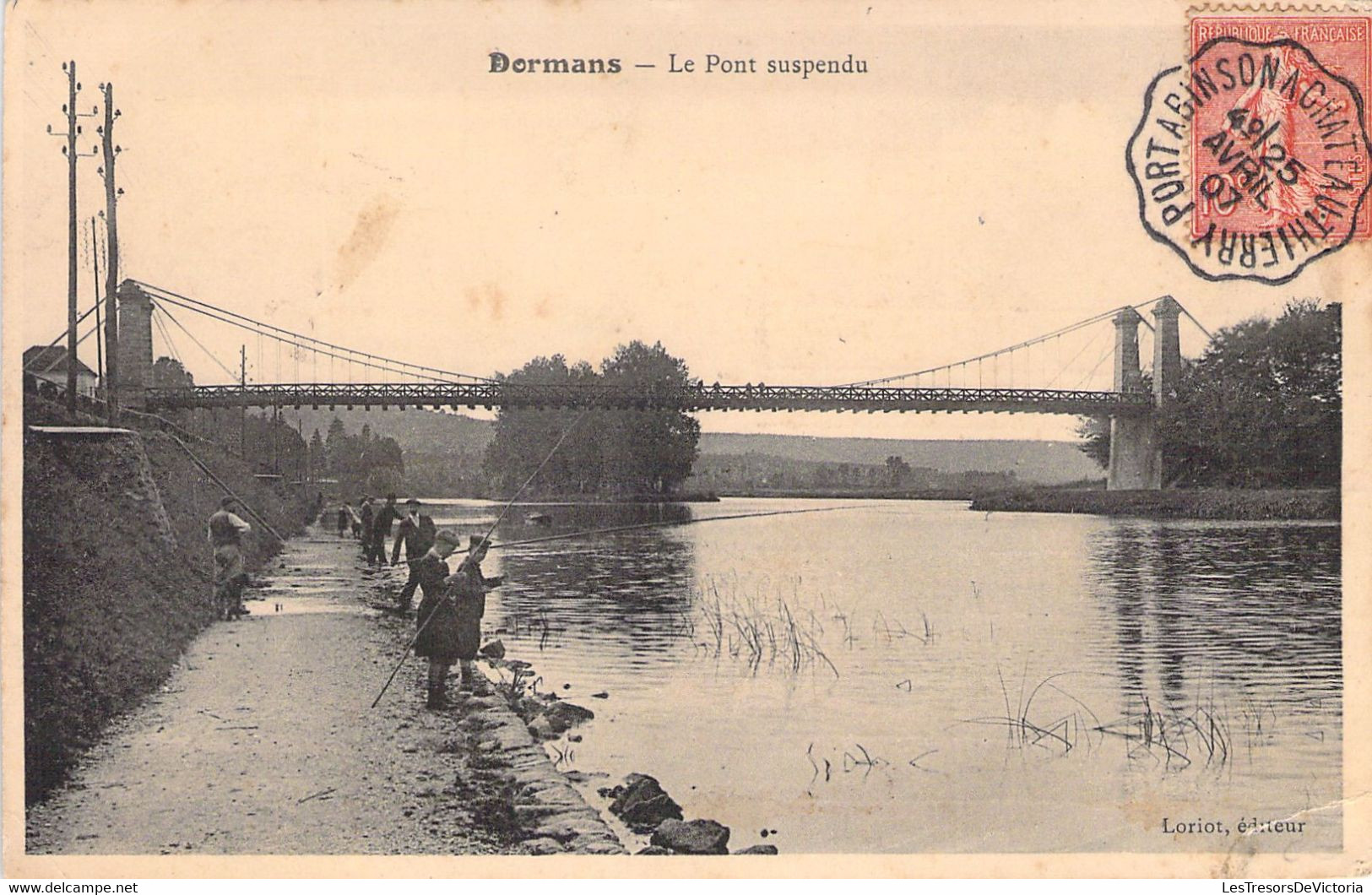 FRANCE - 51 - DORMANS - Le Pont Suspendu - Loriot éditeur - Carte Postale Ancienne - Dormans